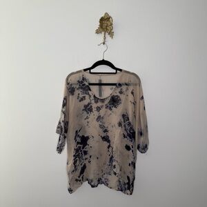 Raquel Allegra Oversized Boxy Silk Top 1